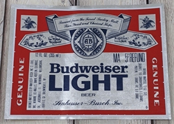 Budweiser Light Beer Label