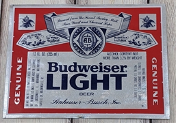 Budweiser Light Beer Label