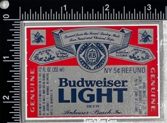 Budweiser Light Beer Label