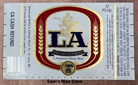 LA CA Cash Refund Beer Label