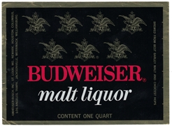 Budweiser Malt Liquor Beer Label
