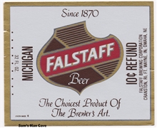 Falstaff Michigan Beer Label