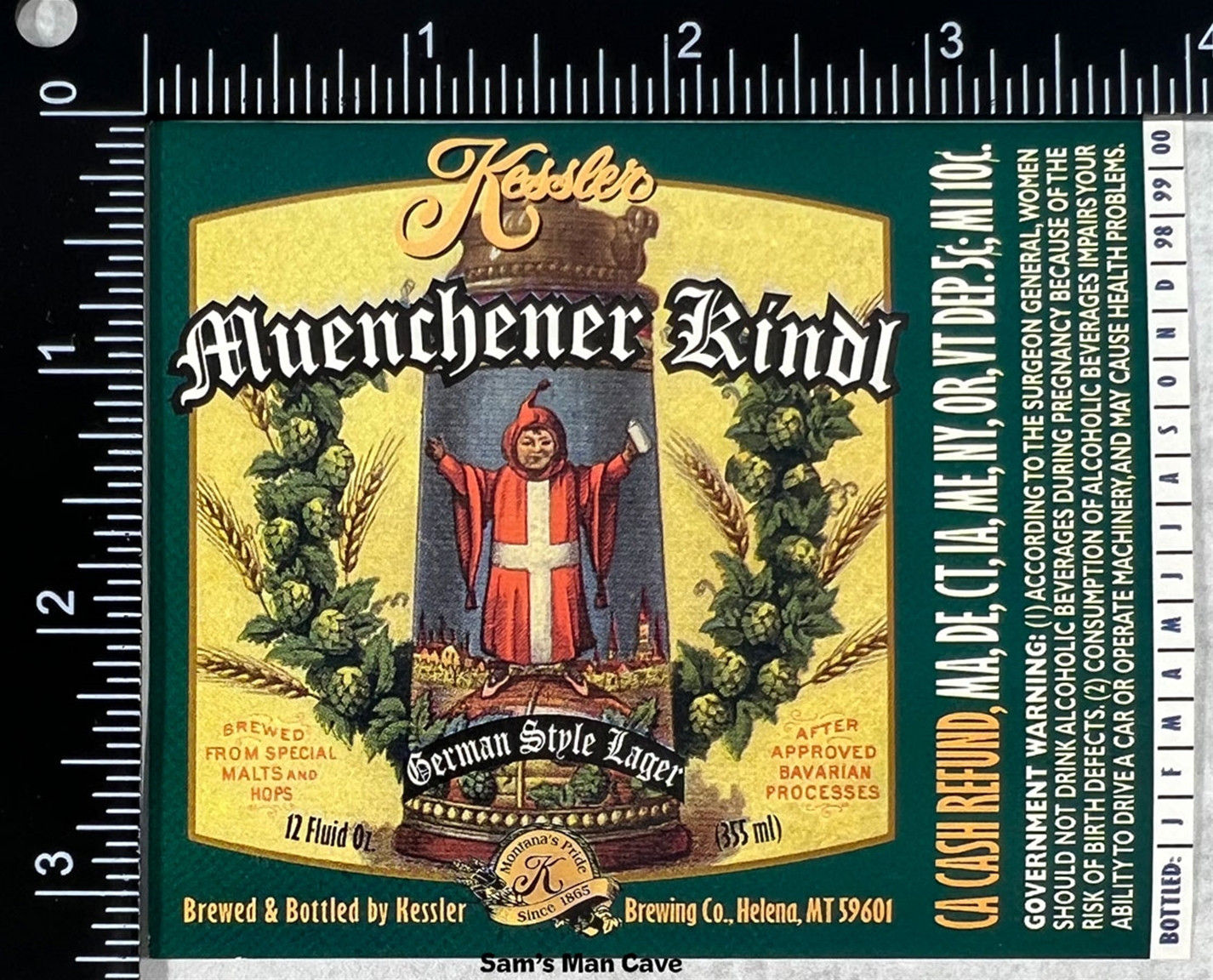 Kessler Muenchener Kindl Beer Label