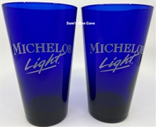 Michelob Light Blue Pint Glass Set