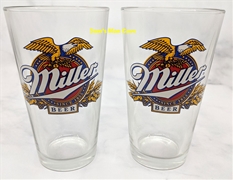 Miller Beer Pint Glass Set