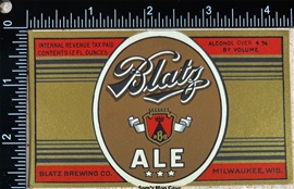 Blatz Ale IRTP Beer Label