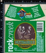 Rock Creek Nuttrageous Brown Ale Label with neck label