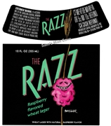 Razz Wheat Lager Beer Label with neck