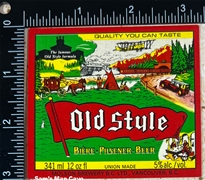 Old Style Pilsner Biére Pilsener Beer Label