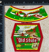 Old Style Pilsner Beer Label with neck