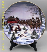 1991 Budweiser Season's Best Holiday Plate