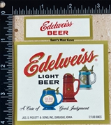 Edelweiss Beer Label with neck