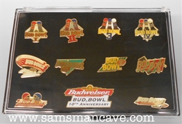 Bud Bowl 10th Anniversary Pin Set