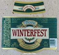 Coors 1992-1993 Winterfest Beer Label with neck