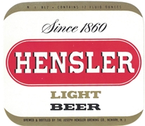 Hensler Light Beer Label