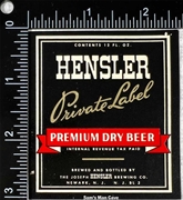 Hensler Private Label Beer Label