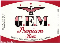 G E M Premium Beer Label