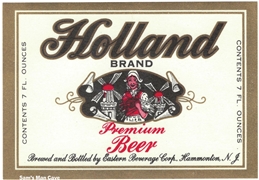 Holland Brand Premium Beer Label