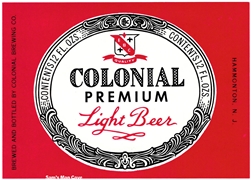 Colonial Premium Light Beer Label