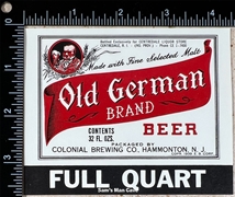 Old German Brand Ale Label