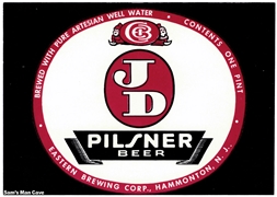 JD Pilsner Beer Label