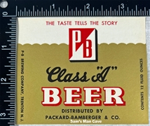 Class A Beer Label