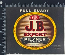 J.B. Export Pilsner Beer IRTP Label