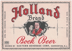 Holland Brand Bock Beer IRTP Label