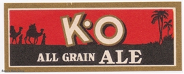 K O All Grain Ale Neck Label