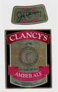 Clancy's Amber Ale Label with neck label