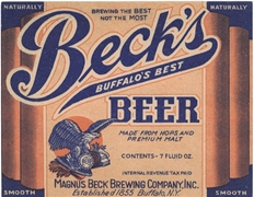 Beck's Buffalo's Best IRTP Label