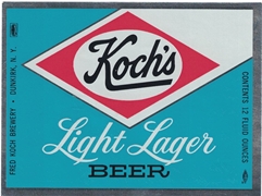 Koch's Light Lager Beer Label