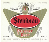 Steinbrau Pilsener Beer Label