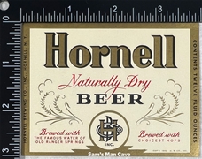 Hornell Naturally Dry Beer Label