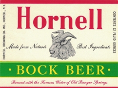 Hornell Bock Beer Label
