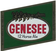 Genesee 12 Horse Ale Label (foil)