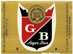 G B Lager Beer Label