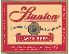 Stanton Lager Beer IRTP Label