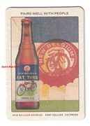 New Belgium Fat Tire Beer Coaster Postcard