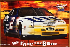 Miller Lite Racing Beer Poster