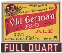 Old German Brand Ale IRTP Label
