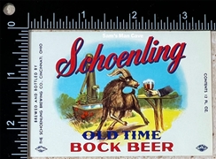 10 Vintage Schoenling Big King Cream Ale Beer Labels Cincinnati Ohio 32 oz 