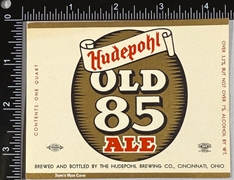 Hudepohl Old 85 Ale Label