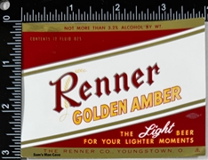 Renner Golden Amber Beer Label (foil)