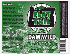 Flat Tail Brewing Dam Wild Sticker Label