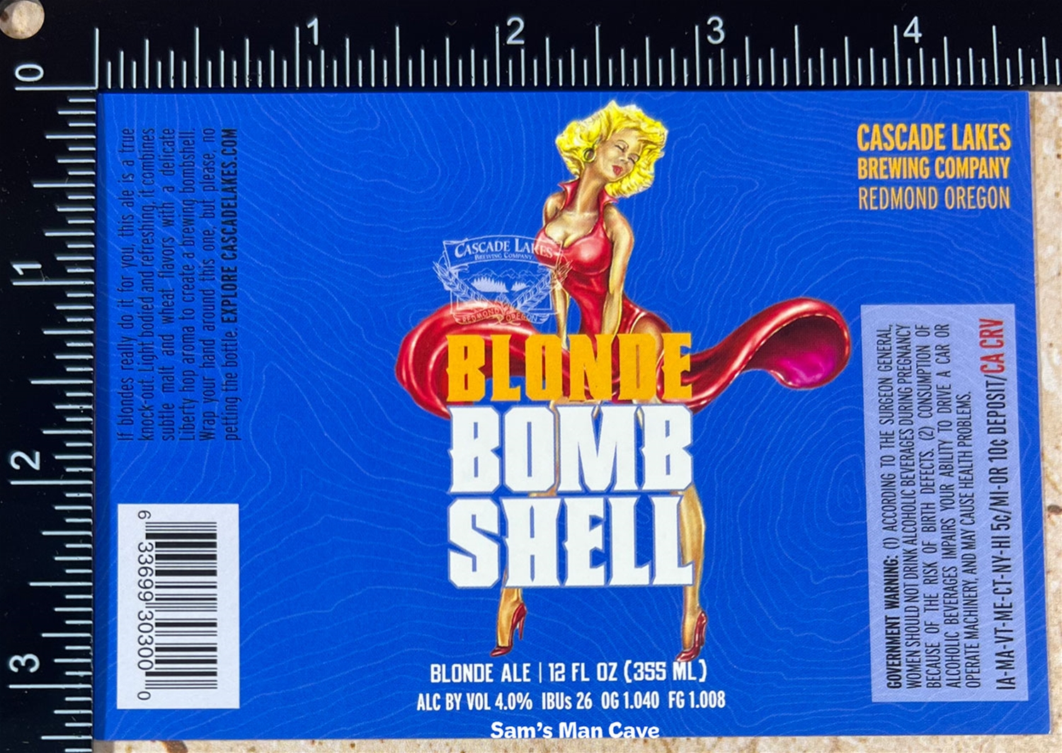 Blonde bombshell beer nutrition