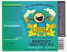 Flat Tail Brewing Cyanide & Hoppiness Sticker Label