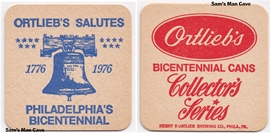 Ortlieb's Philadelphia Bicentennial Beer Coaster