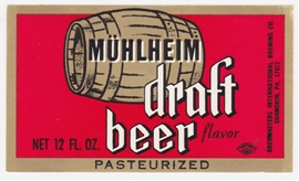 Muhlheim Pasteurized Draft Beer Label