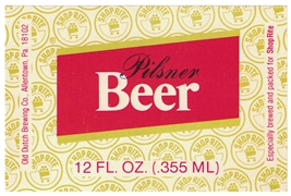Shop-Rite Pilsner Beer Label